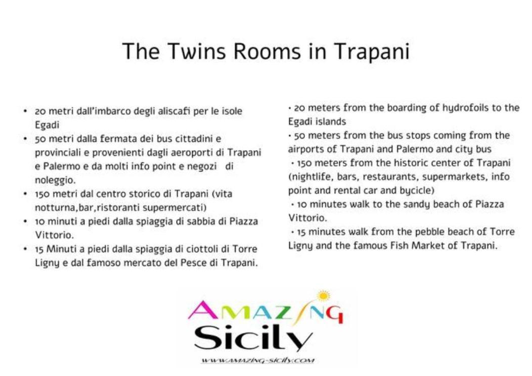 The Twins Rooms In Trapani 2 Zewnętrze zdjęcie